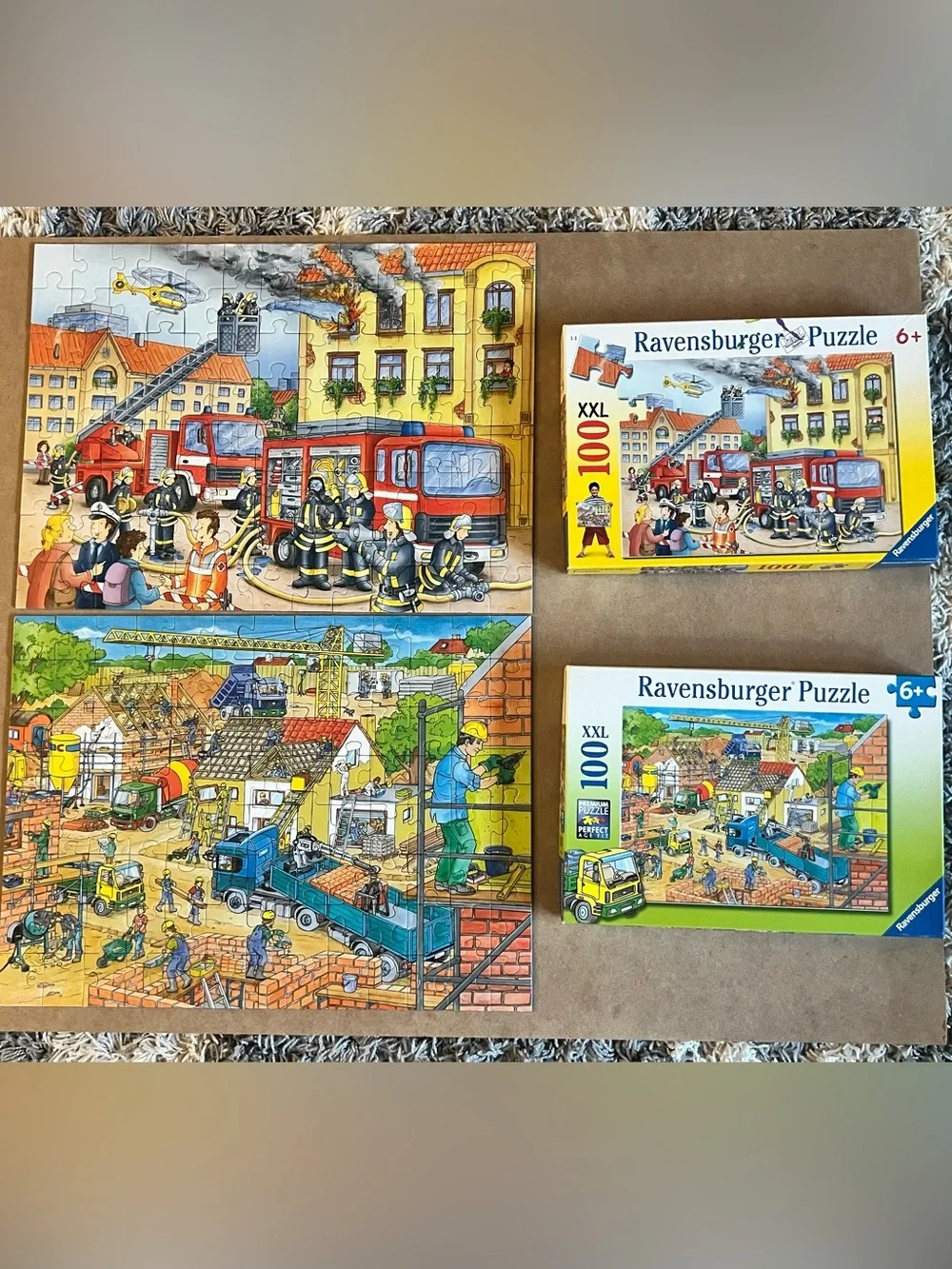 Ravensburger 100-Piece XXL Puzzles : Fire Department and Building Houses